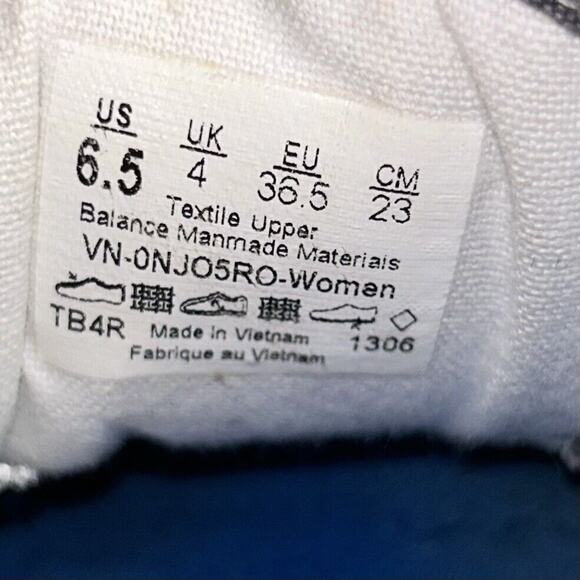 Vans Gray Blue White Sneaker Skate Shoes Low Profile Low Top Women’s US Size 6.5 - Picture 11 of 11